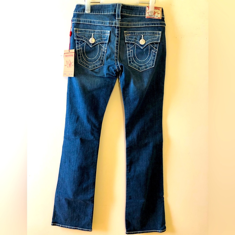 NWT True Religion Women Boots Cut Jeans Made in USA